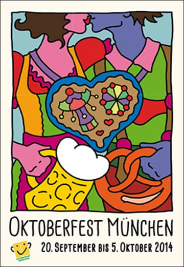 Wiesnplakat - New official poster of the Munich Oktoberfest 